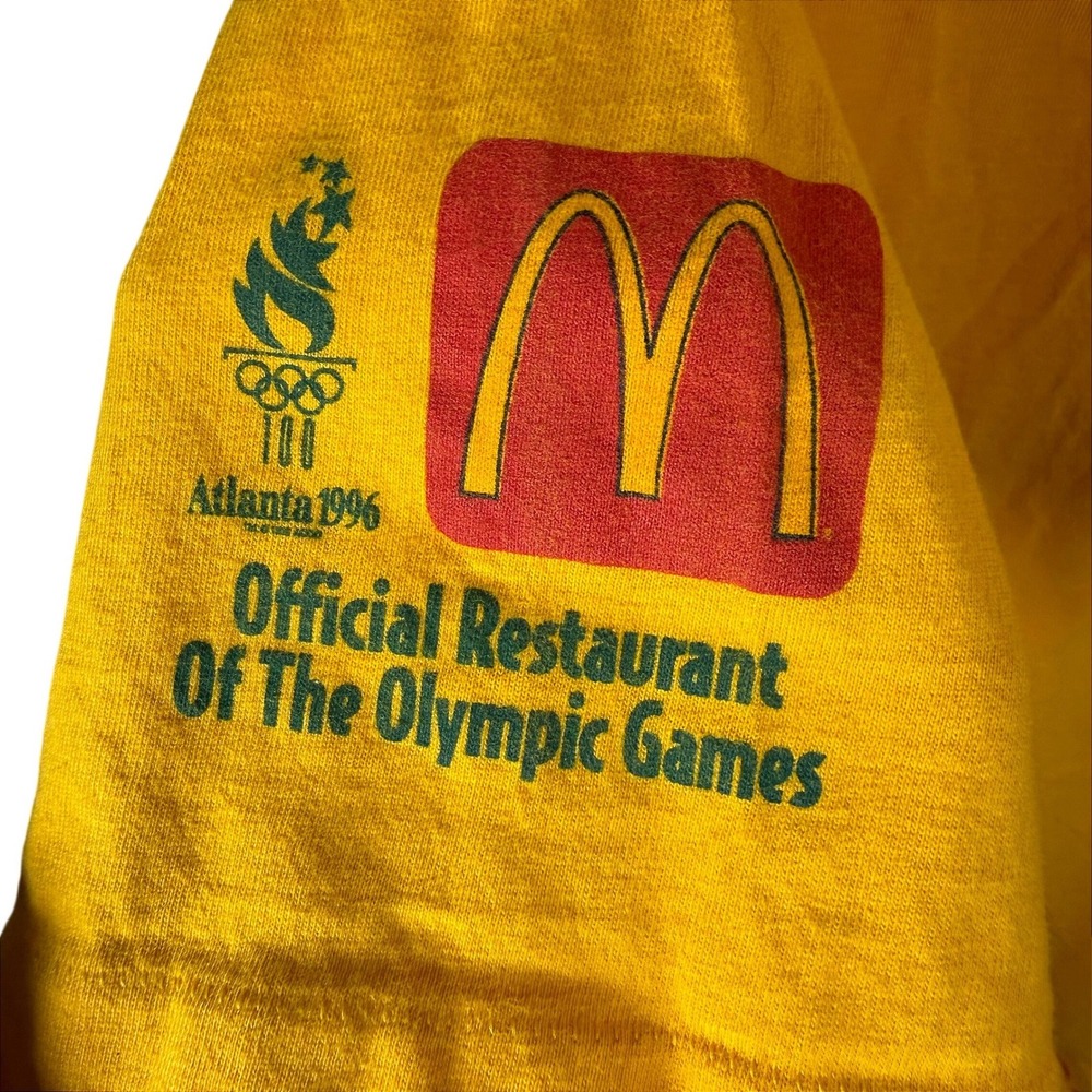 Vintage 1996 Atlanta Olympics McDonalds T-Shirt Hanes Beefy-T XL USA Made NWOT